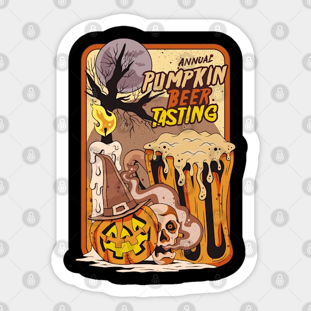 Pumpkin Beer Tasting Oktoberfest Sticker by alcoshirts